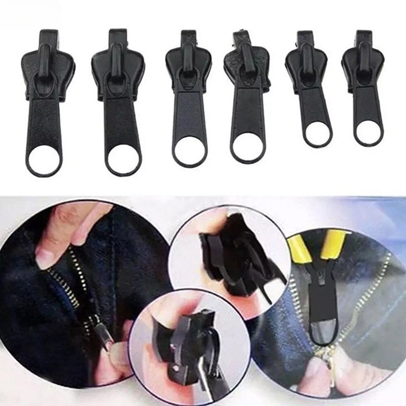 Set 6 Đầu Khóa Kéo Thay Thế Đa Năng Tiện Dụng DIY không cần thợ may