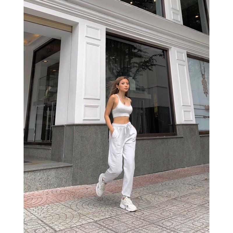 Quần Jogger basic đen xám trắng ống bo Lou Pants | LND