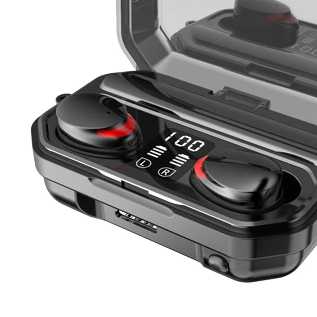 Wireless   Bluetooth V5.1 Headphones Sweatproof with Mic & Charging Box