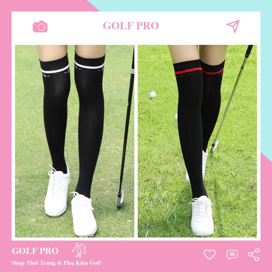 Tất golf nữ cao cổ thể thao thiết kết êm chân thoáng khí khử mùi ZG - 6 cao cấp TG015