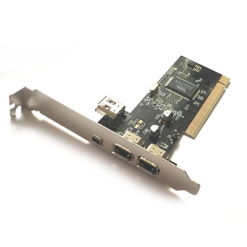 Mới 4 cổng Firewire IEEE 1394 4/6 pin PCI đến 1394 DV Bộ điều khiển thẻ Chụp video với trình điều khiển CD cho HDD MP3 PDA