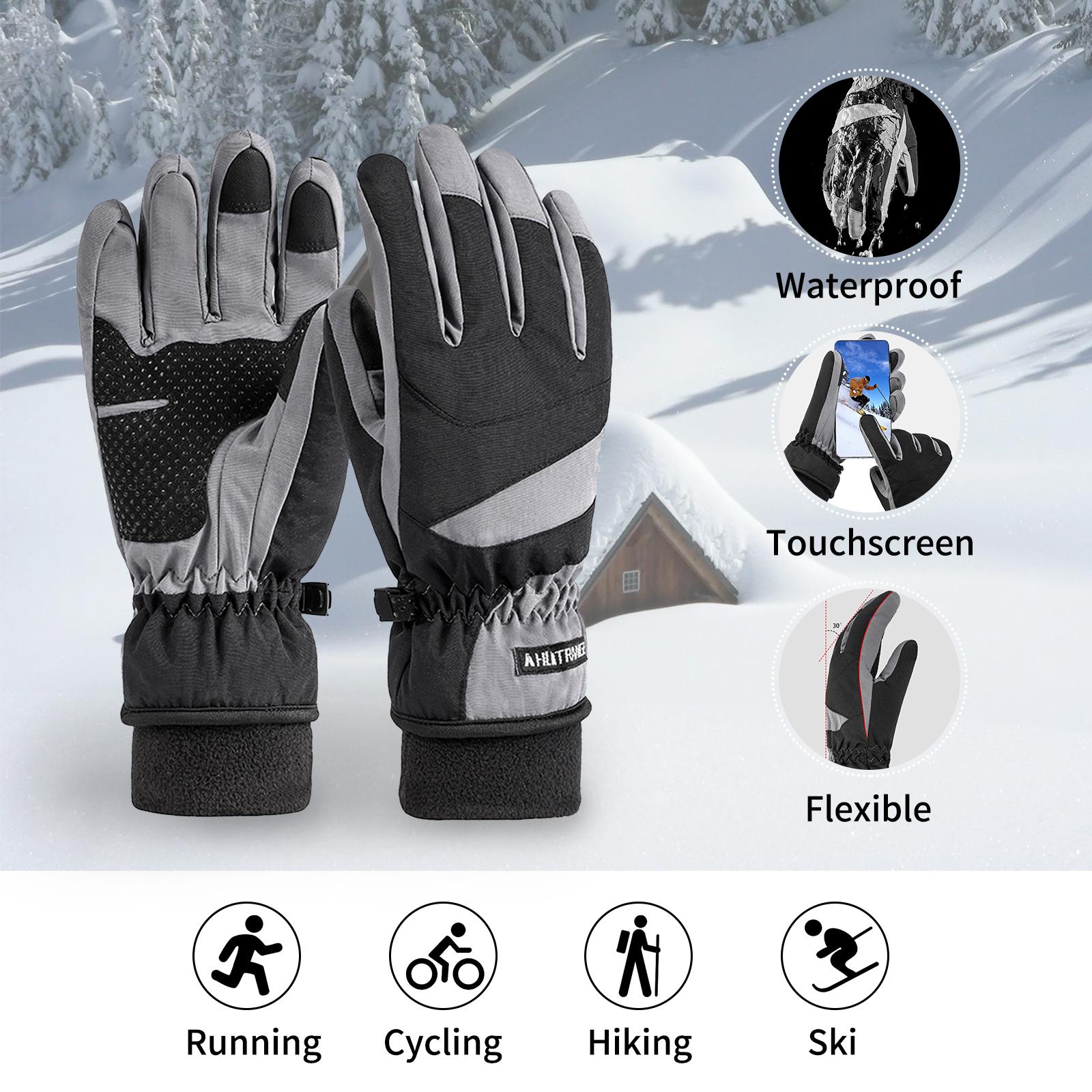 Găng Tay Mùa Đông Unisex Nam Nữ Giữ Ấm Chống Thấm Nước Sử Dụng Màn Hình Cảm Ứng Dễ Dàng