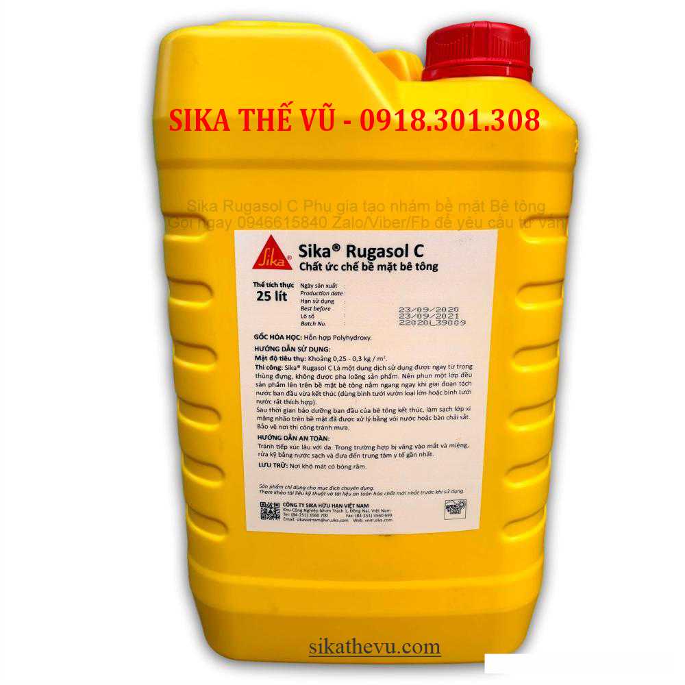 Phụ gia tạo nhám bề mặt bê tông - Sika Rugasol C (thùng 25lít)