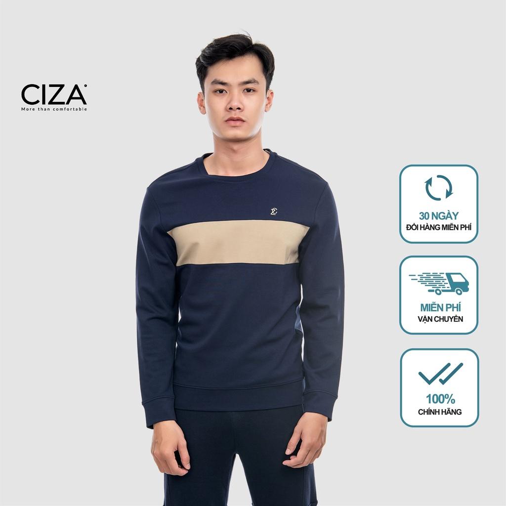 Áo nỉ dài tay nam CIZA chất liệu nỉ bông cao cấp form rộng basic trẻ trung size S M L XL H7011