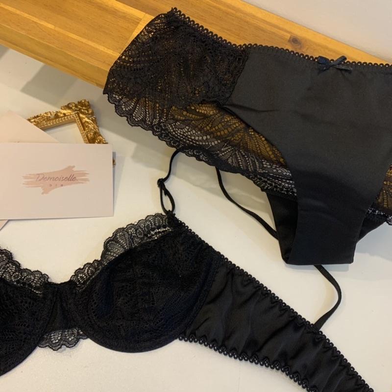 LOFIA LINGERIES - Set gọng ren mix lụa cao cấp