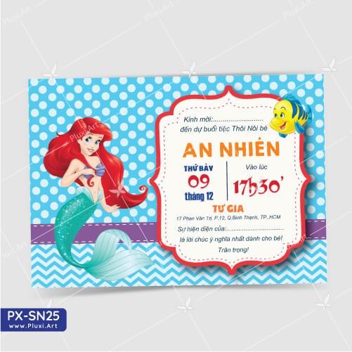 Thiệp thôi nôi – sinh nhật theo yêu cầu Pluxi