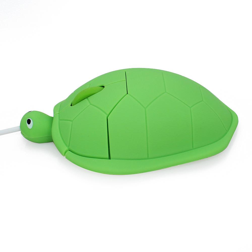 Turtle Shape Wired Mouse Cute Mini Laptop Mouse 1600 DPI Optical Sensor/3 Buttons/Ergonomic Design/USB Powered Computer