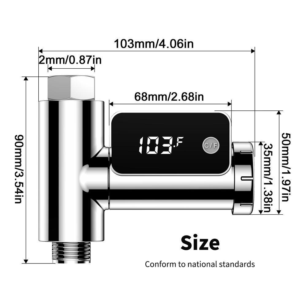 Vòi phun nước màn hình LED báo nhiệt độ nước trong phòng tắm
