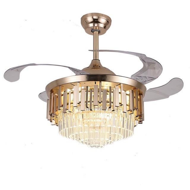 Quạt trần đèn dấu cánh, quạt trần phòng khách, 3 chế độ ánh sáng-điều khiển từ xa -KNQ32