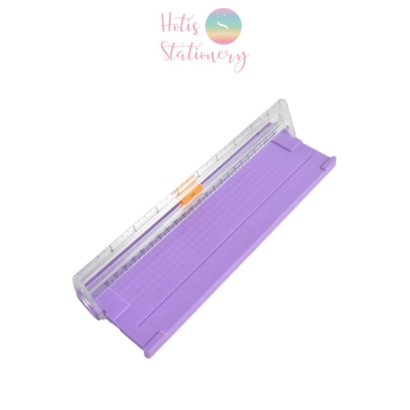 Bàn cắt giấy mini có thước gấp 27x8.5cm - Nhiều màu