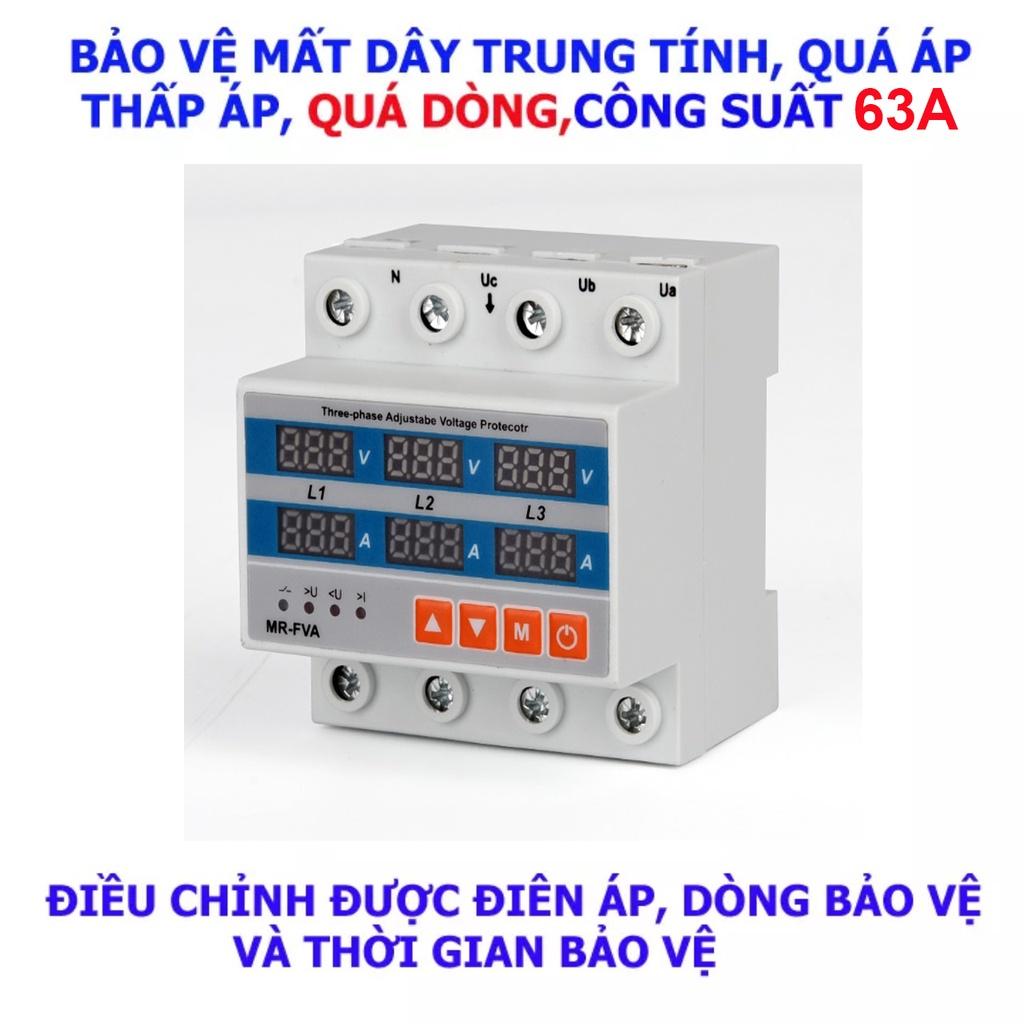 Thiết Bị Điện Bảo Vệ Lỗi Điện Áp Và Dòng Điện 3 Pha 80A