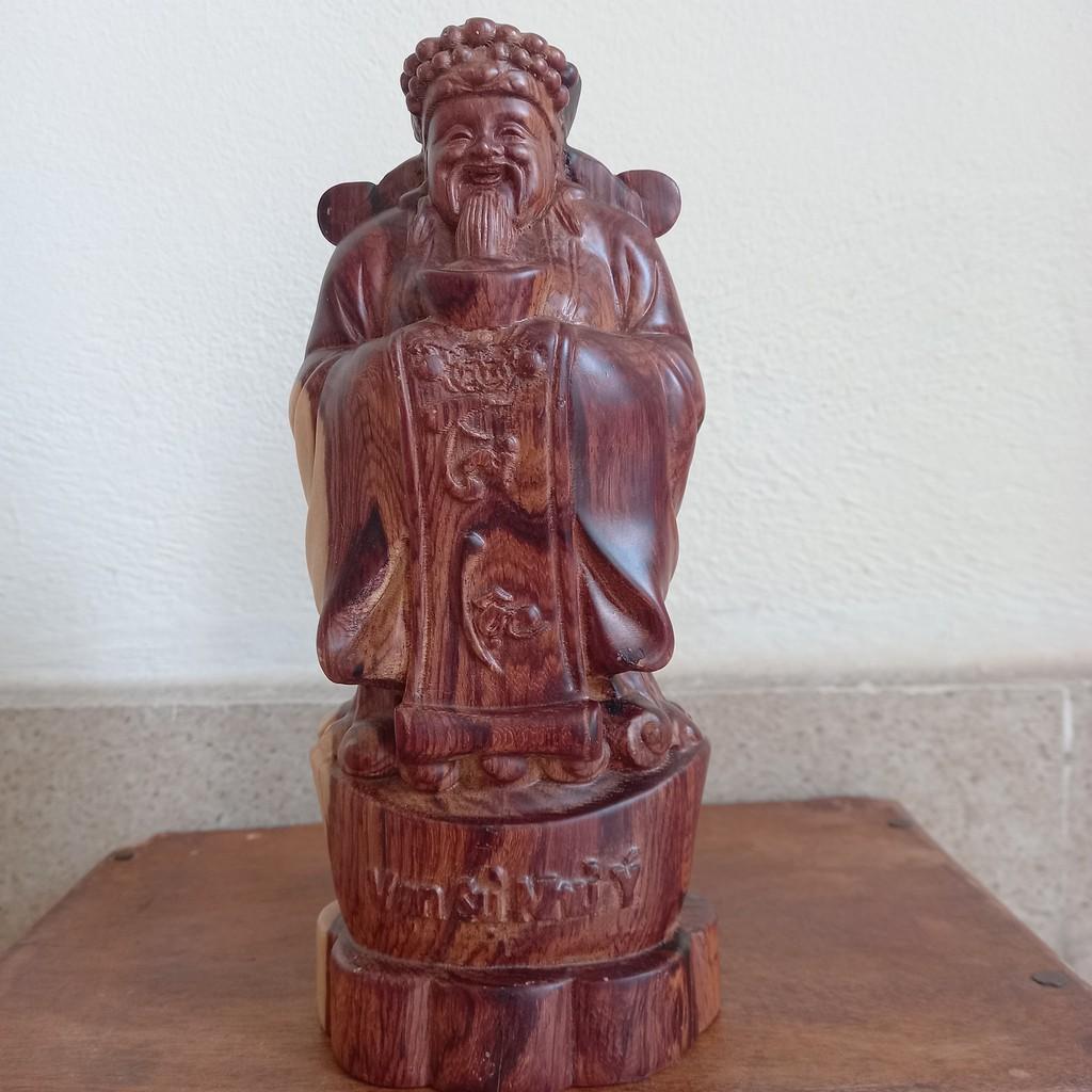 Tương thần tài gỗ cẩm lai cao 30cmx10cmx7cm