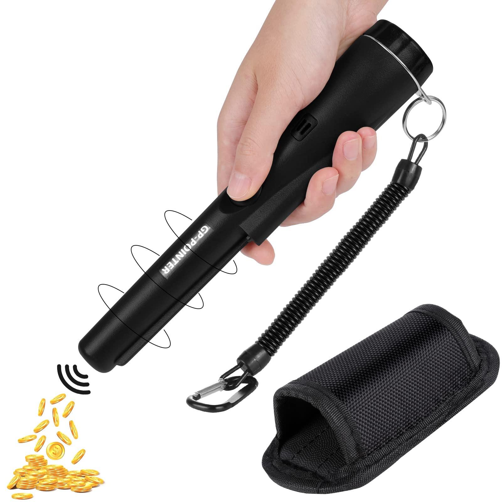 Máy dò kim loại di động, máy dò kim loại chính xác chống thấm nước với chỉ báo LED được tích hợp, Trình tìm kiếm kim loại Pin Pin Pin 360 ° Scan để săn tìm kho báu