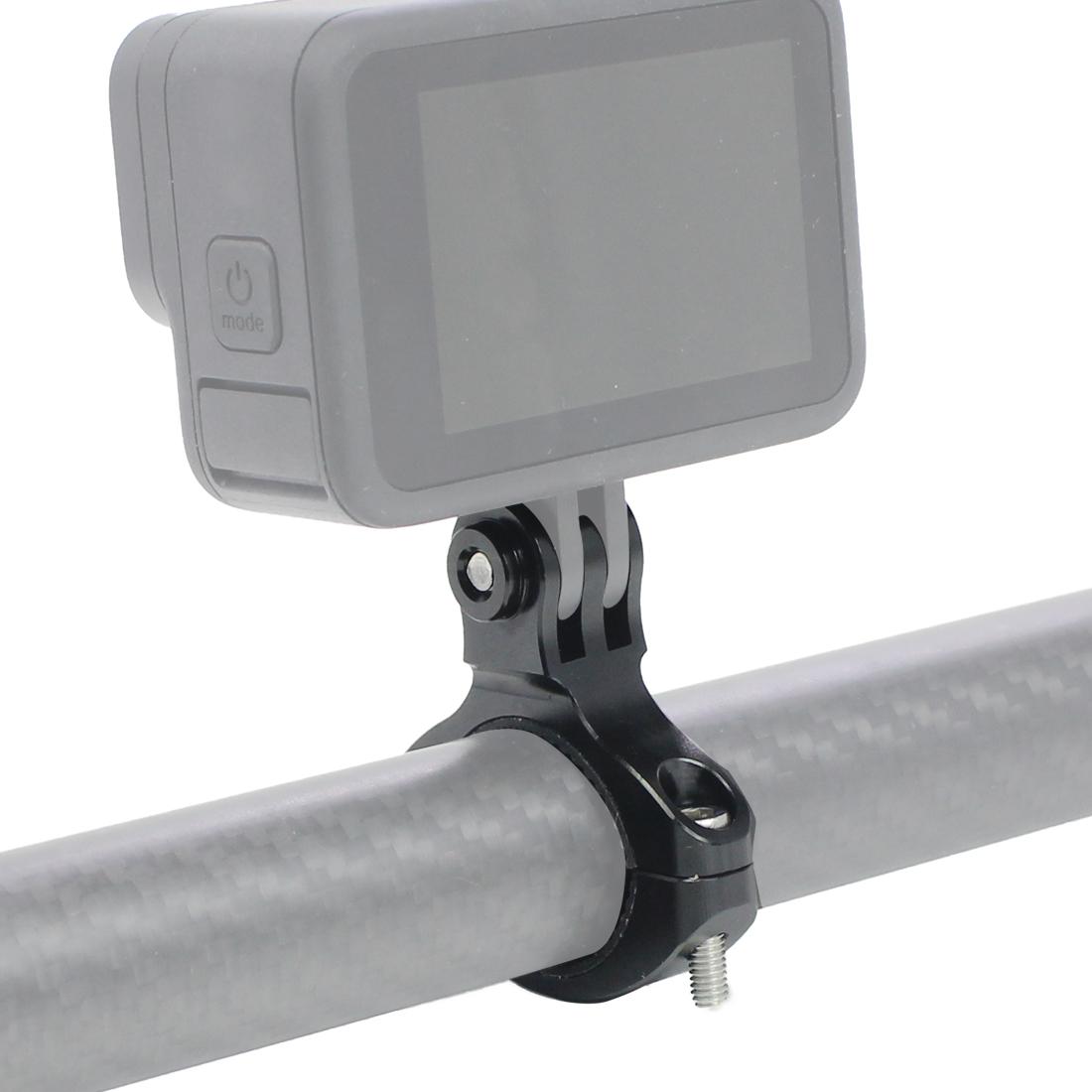 Nhôm Xe Đạp Xe Máy Tay Cầm Kẹp O Loại Thanh Cuộn Gắn Giá Đỡ Xe Đạp Seatpost Kẹp Cho GoPro 10 9 8 7 6 Yi Camera Thể Thao