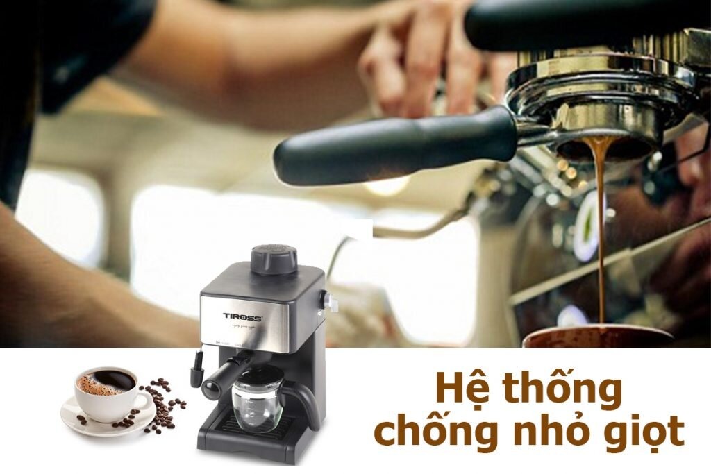 Máy pha cà phê Espresso Tiross TS621 - Hàng Chính Hãng - Bảo Hành 12 Tháng