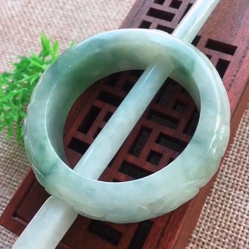 Trâm 7 phong thủy ngọc cẩm thạch/Ngọc phỉ thúy tự nhiên cao cấp