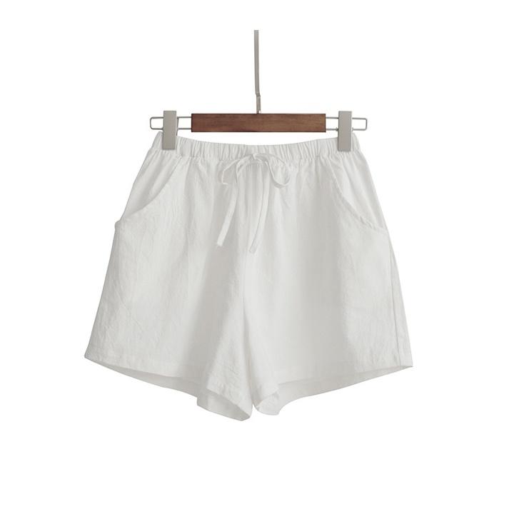 Quần short đũi dáng váy form rộng freesize (48-65kg) chất vải đũi mềm thoáng mát