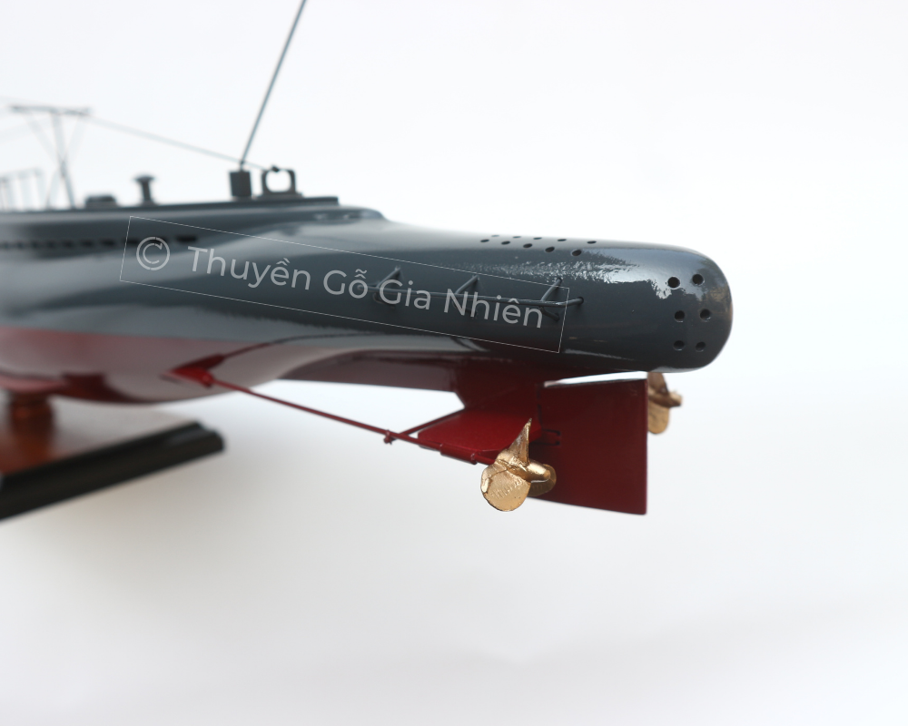 Mô Hình Thuyền Gỗ Phong Thủy Dạng Thuyền Chiến USS BALAO SUBMARINE Chính Hãng Hàng Xuất Khẩu Chất Lượng Cao