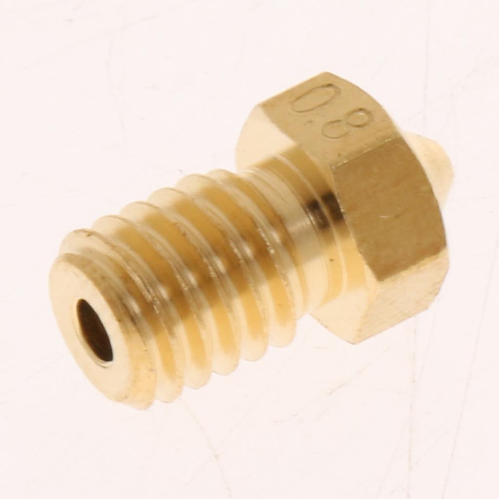 4Pcs 0.8mm 3D Printer 1.75mm Filament Extruder Nozzle Printhead Brass Copper