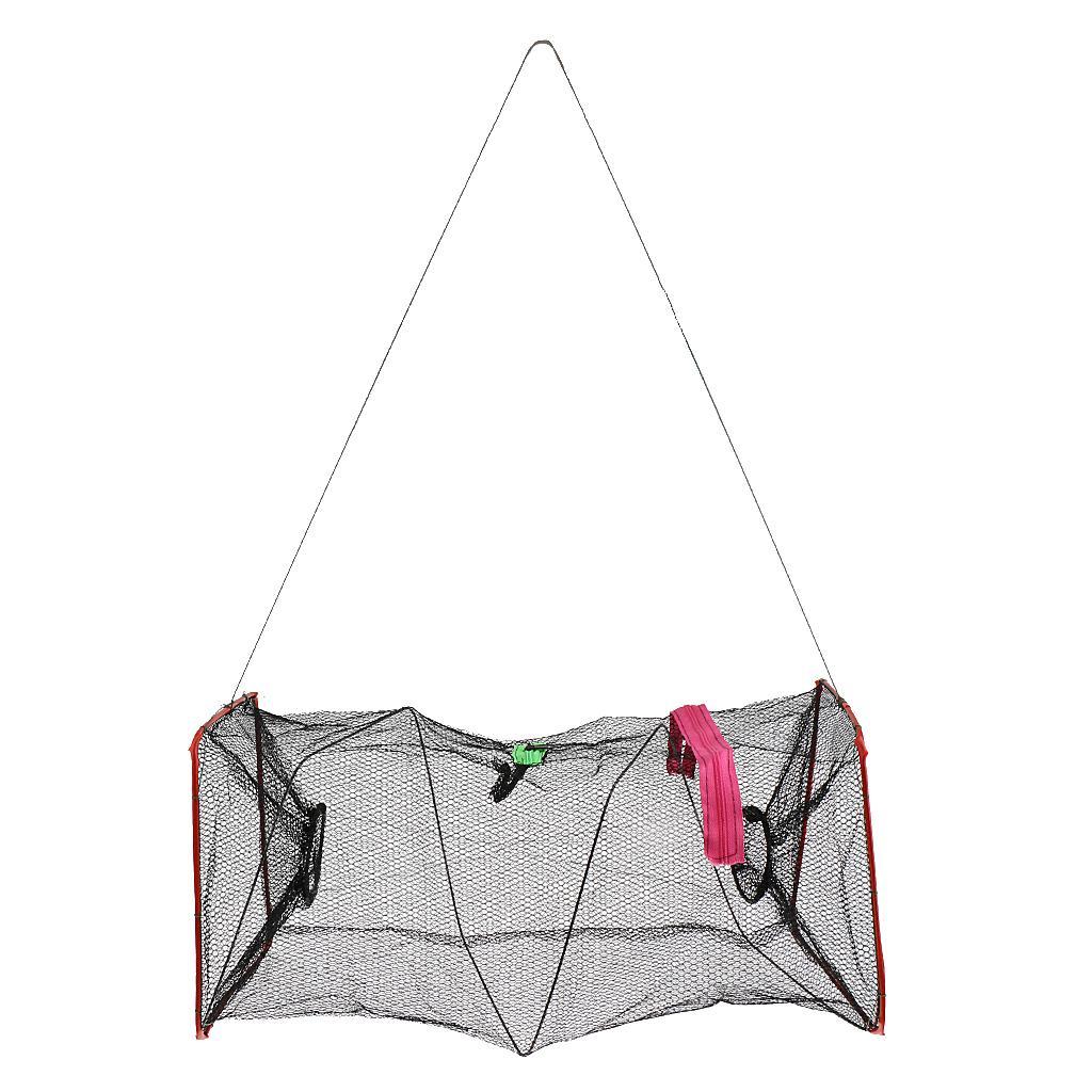 2x Folding Fishing Trap Net Prawn Shrimp Lobster Fishing Tackle