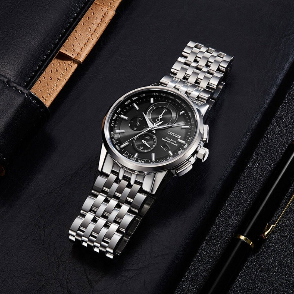 Đồng Hồ Nam Citizen Dây Thép Không Gỉ AT8110-61E - Mặt Đen (Sapphire)