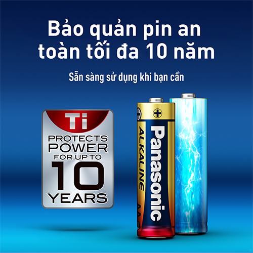 Hộp Pin kiềm Panasonic Alkaline AA LR6T/2B-V (24 viên) - Hàng chính hãng