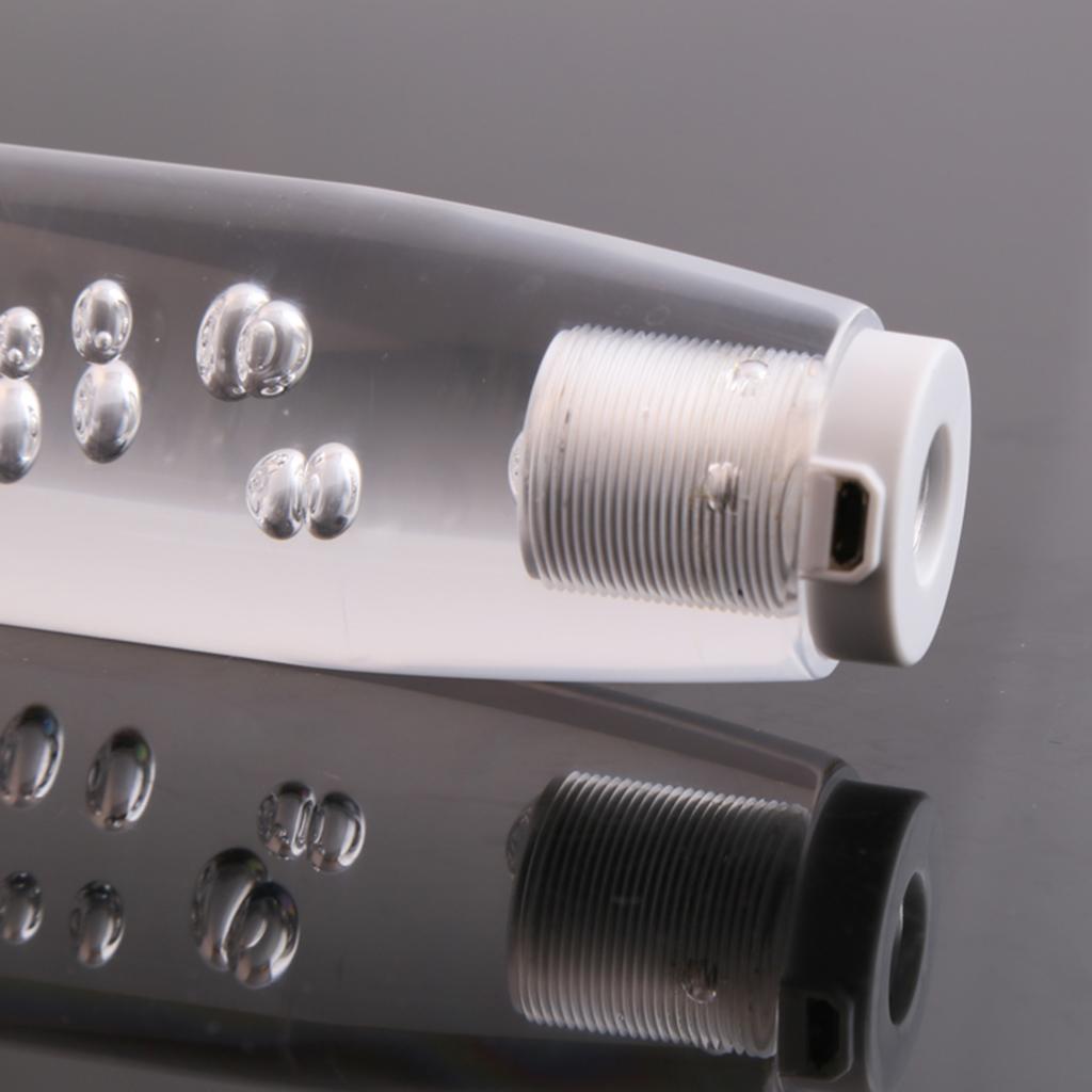 Universal Car Blue LED Gear Shift Lever Knob Head Shifter Crystal Bubble 15cm Clear