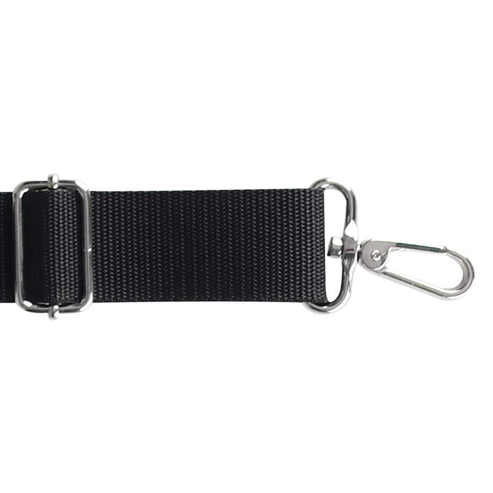 Golf Bag Strap Single Padded Nylon Adjustable Shoulder Strap 2 Clips Black