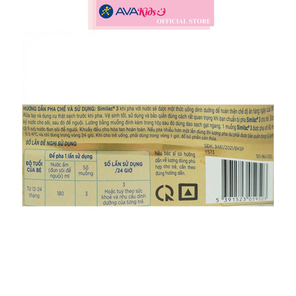 Sữa bột Similac 5G số 3 900g (1 - 2 tuổi)