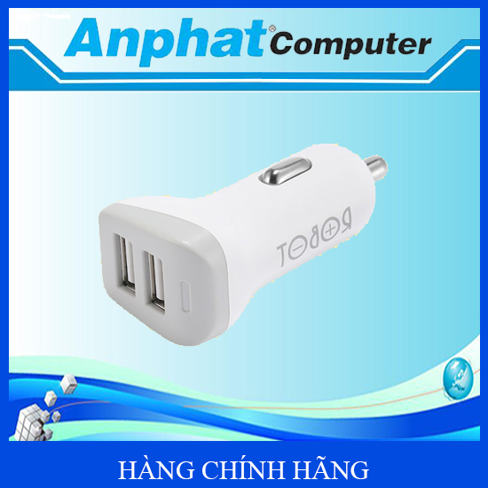 Cốc Sạc Ô Tô ROBOT RT-C06/ RT-C07 2 Cổng USB 2.4A Kèm Cáp Sạc - Hàng Chính Hãng