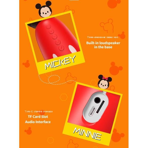Micro Bluetooth Không Dây Nhỏ Gọn In Hình Mickey Hoạt Hình Disney Hỗ Trợ Hát Karaoke Tất Cả Các Thiết Bị