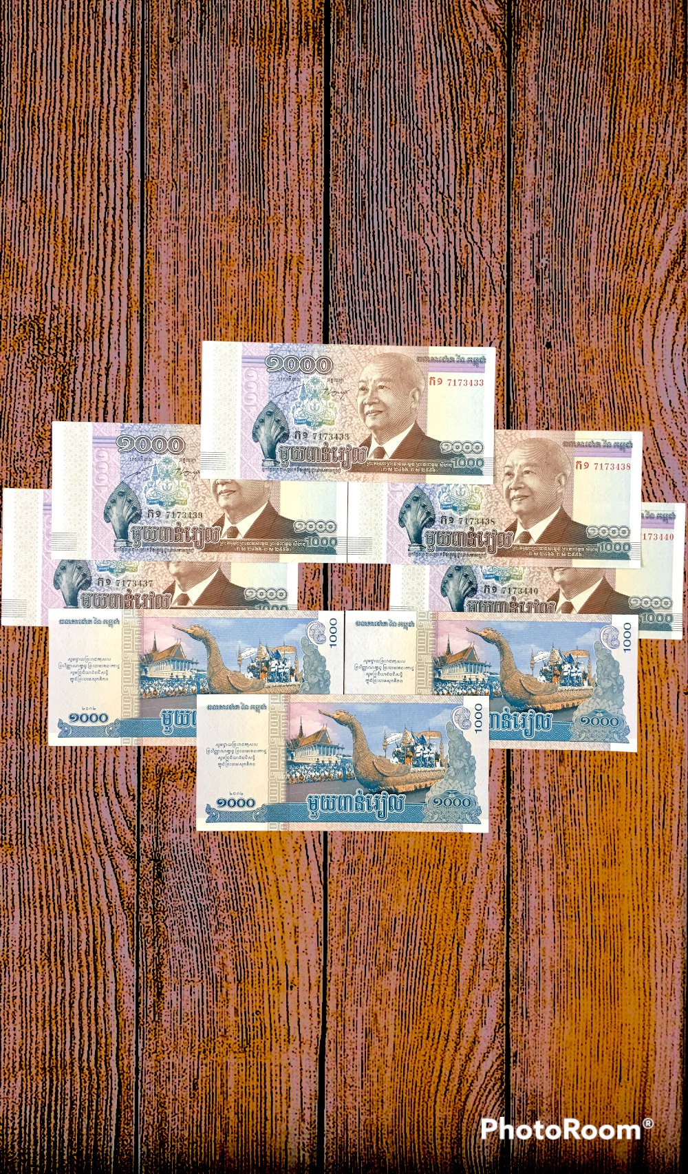 Tờ tiền 1000 Riels Campuchia kỷ niệm vua Sihanouk Cambodia , tiền Đông Nam Á , Mới 100% UNC