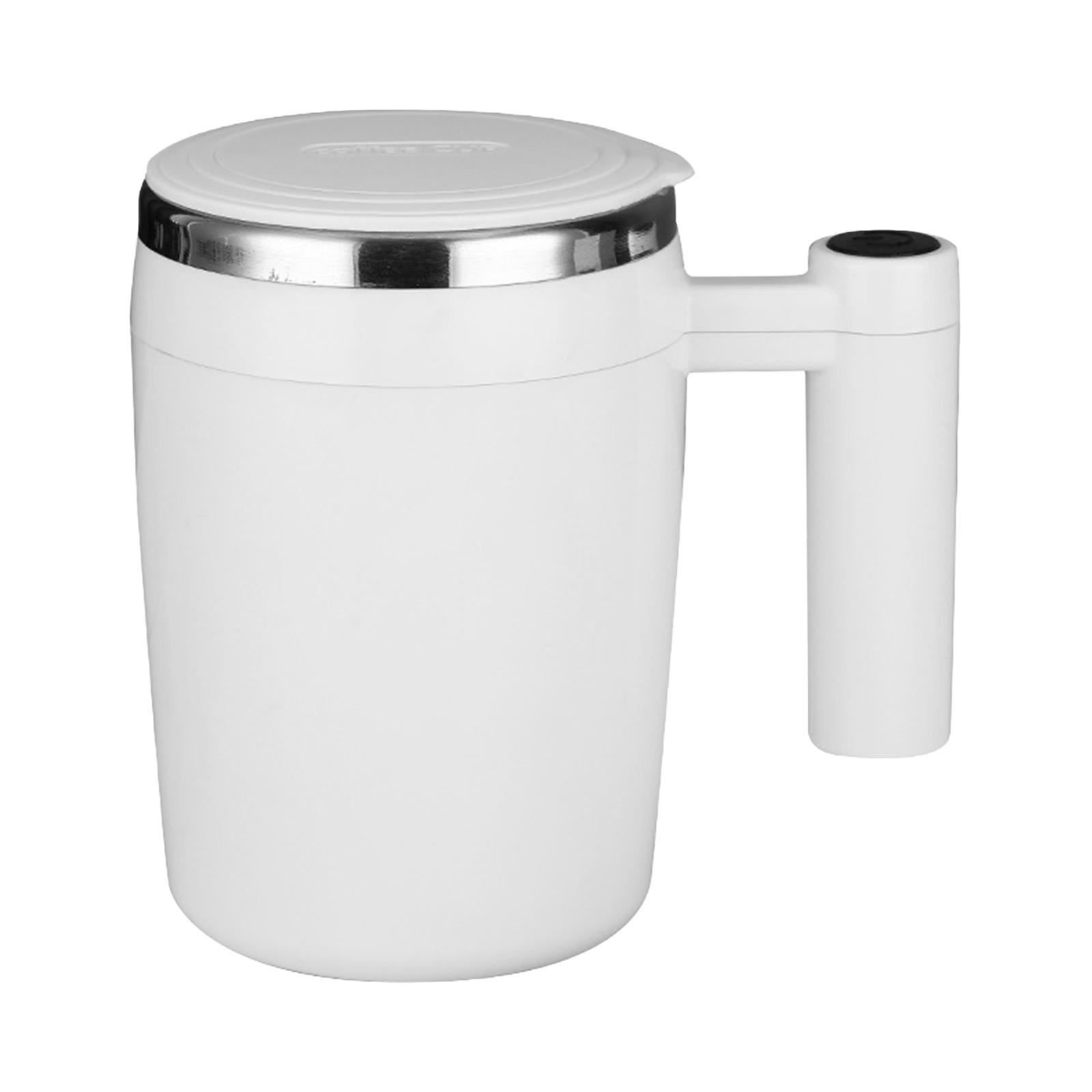 380ml Self Stirring Mug with Lid Auto Magnetic Stirring Coffee Cup Electric Stainless Steel Self Mixing Coffee Cup