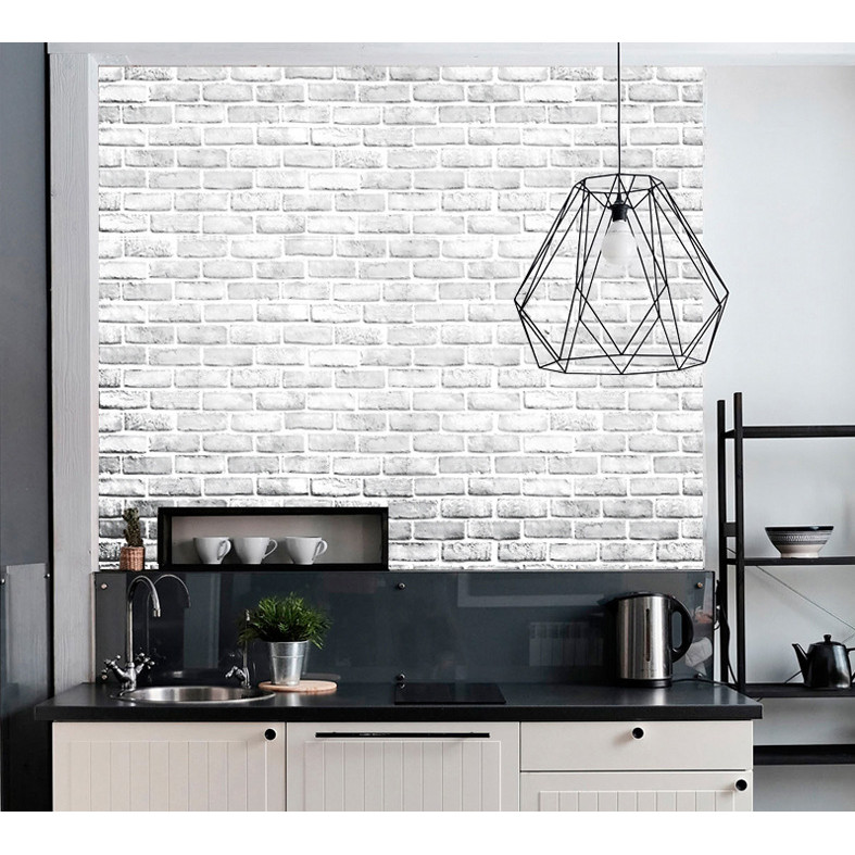 GIẤY DÁN TƯỜNG KHỔ 45CMX10M 3D XÁM KHÓI