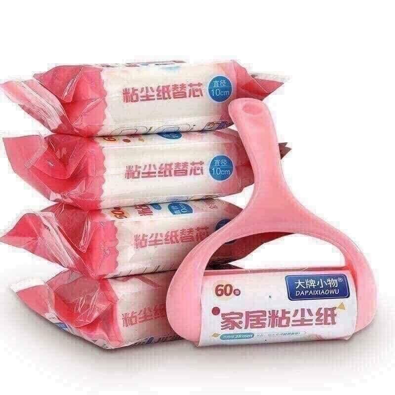 Con lăn bụi quần áo tặng kèm 2 cuộn lau