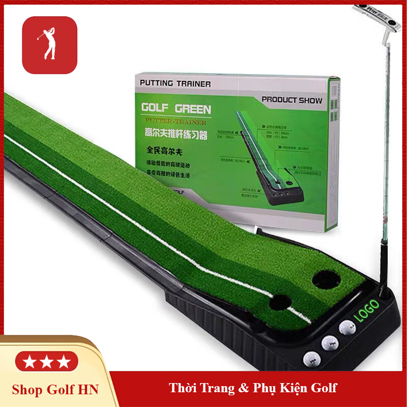 Thảm tập golf Putter trong nhà ngoài trời di động chất liệu nhựa cao cấp TG008