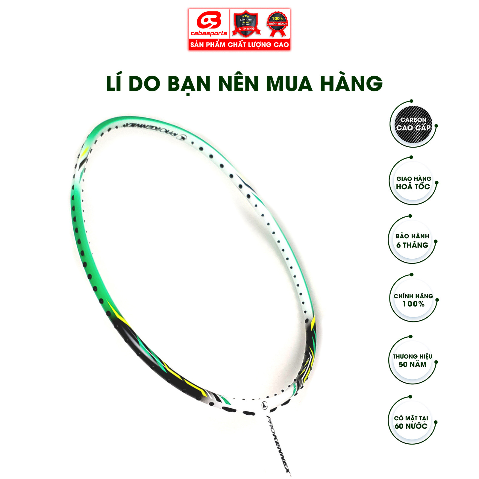 Vợt cầu lông giá rẻ chính hãng carbon công thủ toàn diện Prokennex POWER PRO 704