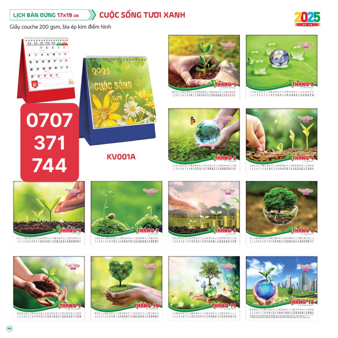 Lịch Để Bàn 2025 Dạng Đứng (17*19cm) Và Ngang (12*25cm) Nhiều Mẫu Đẹp Ý Nghĩa ,Bìa Ép Kim Điển Hình Cao Cấp, Sang Trọng, Tiện Dụng Giấy Dày 200gsm-Mẫu Thịnh Vượ