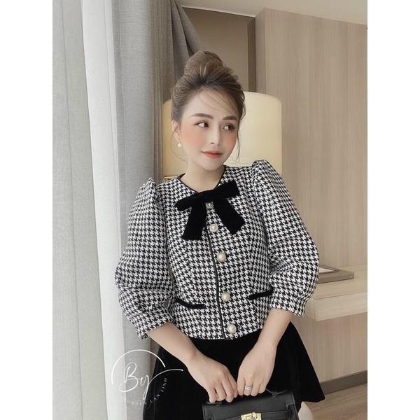 Áo Dạ Ziczac Kèm Tang Nơ 2 Lớp Dày Dặn, Áo Dạ Kẻ Siêu Xinh Có Ảnh Thật Kèm Video