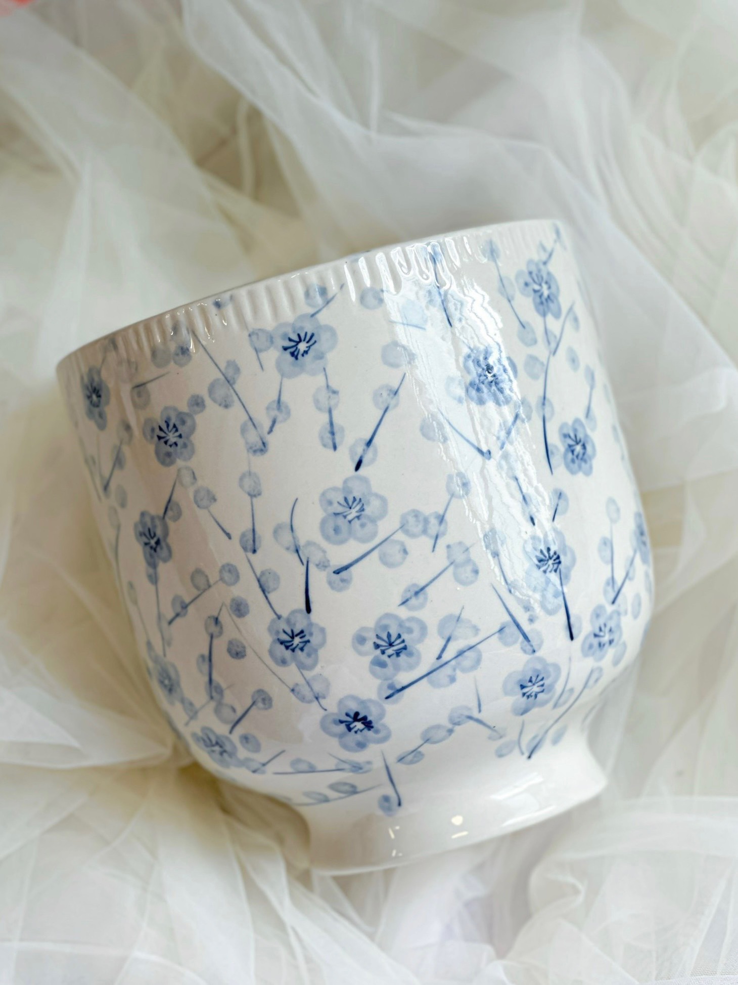 Lọ hoa gốm sứ Bát Tràng cao cấp cao 18cm