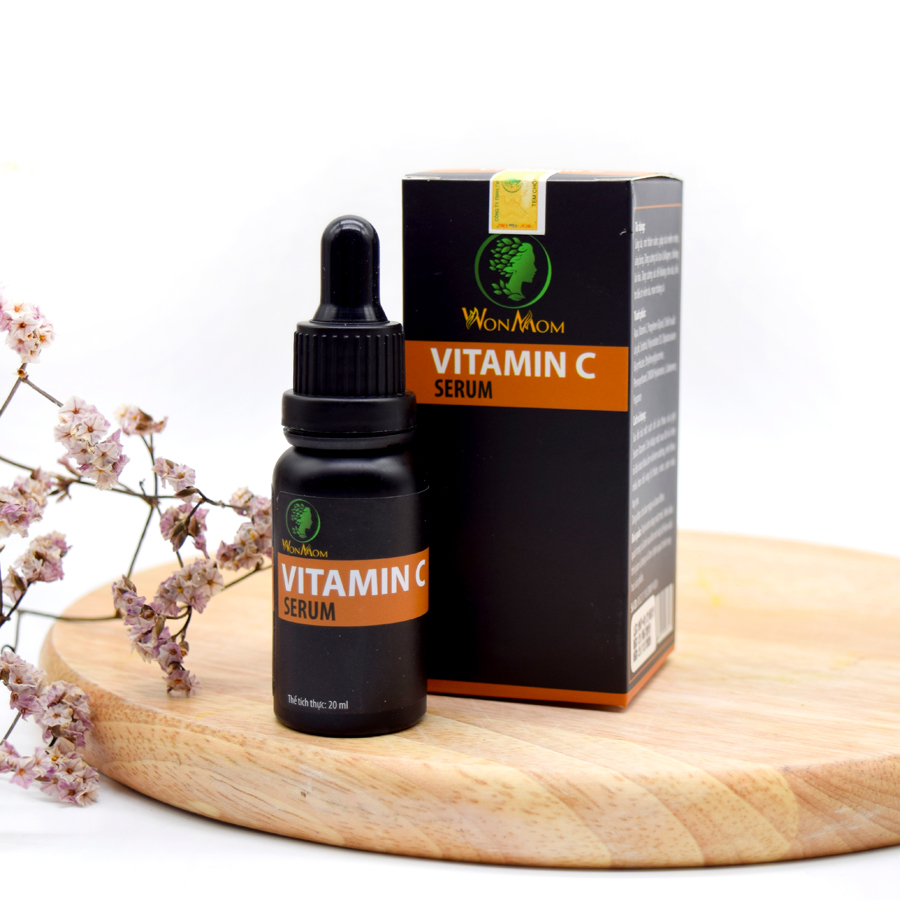 Serum Vitamin C Dưỡng Trắng Sáng Da Mờ Thâm Se Khít Lỗ Chân Lông Tái Tạo Da Wonmom Chai 20Ml - Chăm Sóc Da Mẹ Bầu Và Sau Sinh