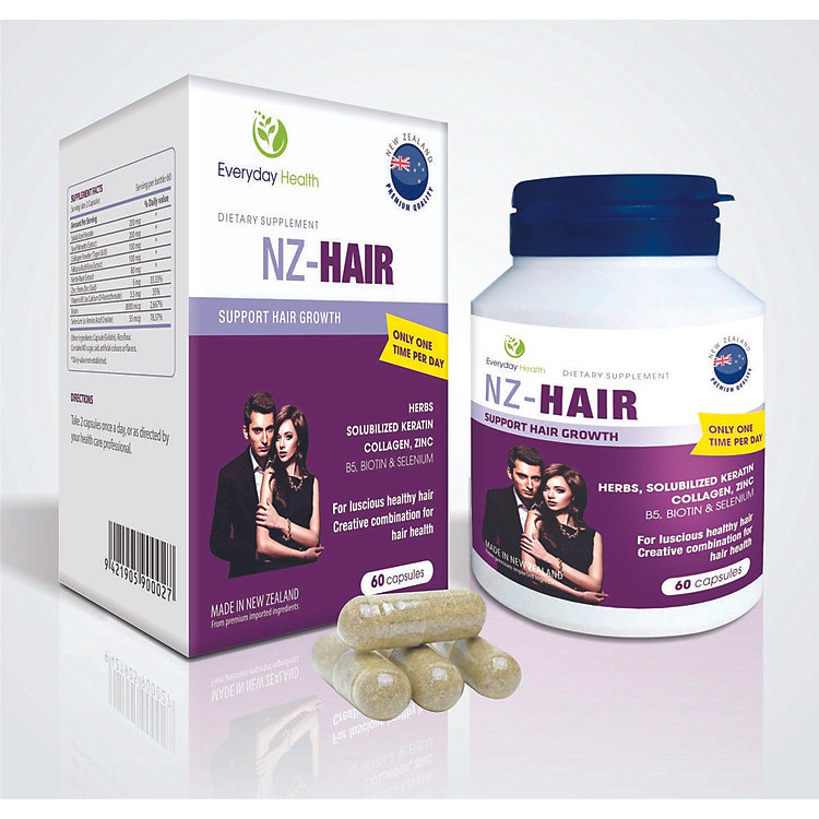 Viên uống hỗ trợ kích thích mọc tóc, ngăn rụng tóc NZ Hair NEW ZEALAND (hộp 60 viên)