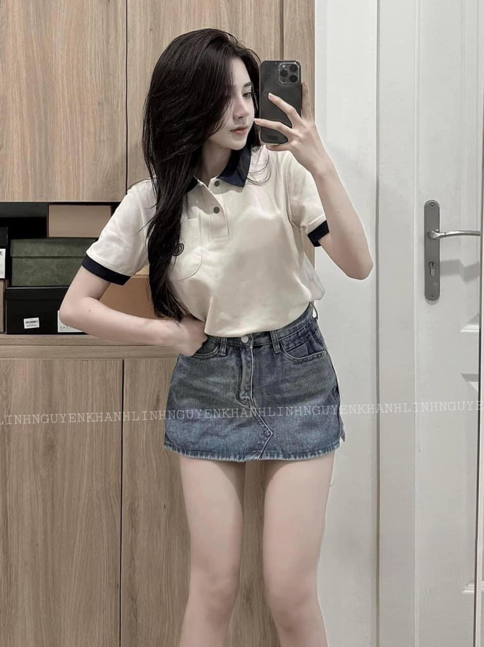 ÁO POLO TRẮNG PHỐI MÀU PHONG CÁCH NĂNG ĐỘNG CHO NỮ