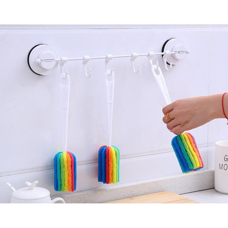 Cọ Rửa Ly, Rửa Bình Nước Đầu Bọt 7 Sắc Cầu Vồng - DumiStore