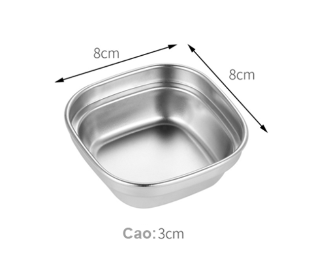 Chén nước chấm kiểu Nhật inox 304 cao cấp, 1 ngăn, 2 ngăn