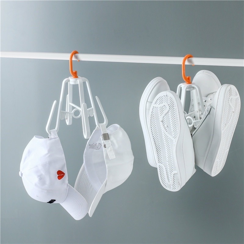 Combo 2 móc treo phơi giày dép thông minh đầu xoay 360 độ , xếp gọn tiện lợi khả năng chịu lực cao ,không tốn diện tích , mau khô ráo nước tiện lợi