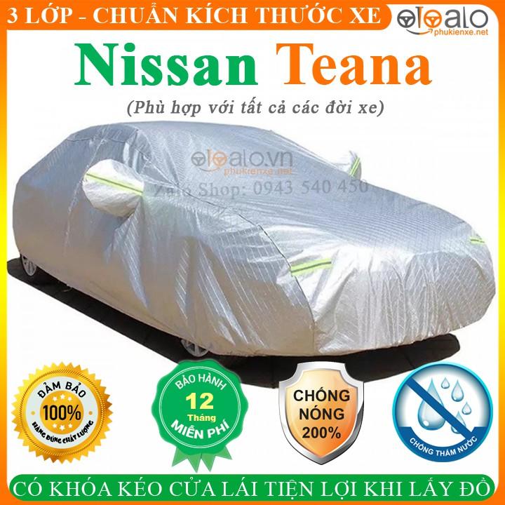 Bạt Phủ Ô Tô Nissan Teana Cao Cấp 3 Lớp Chống Nắng Nóng Chống Nước Chống xước | OTOALO