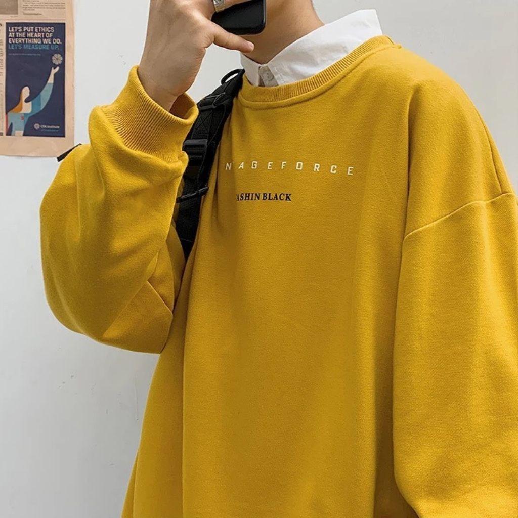 ÁO SWEATER NỈ UNISEX VITAGEFORCE ÁO NỈ KHÔNG NÓN FORM RỘNG NAM NỮ NHIỀU MÀU