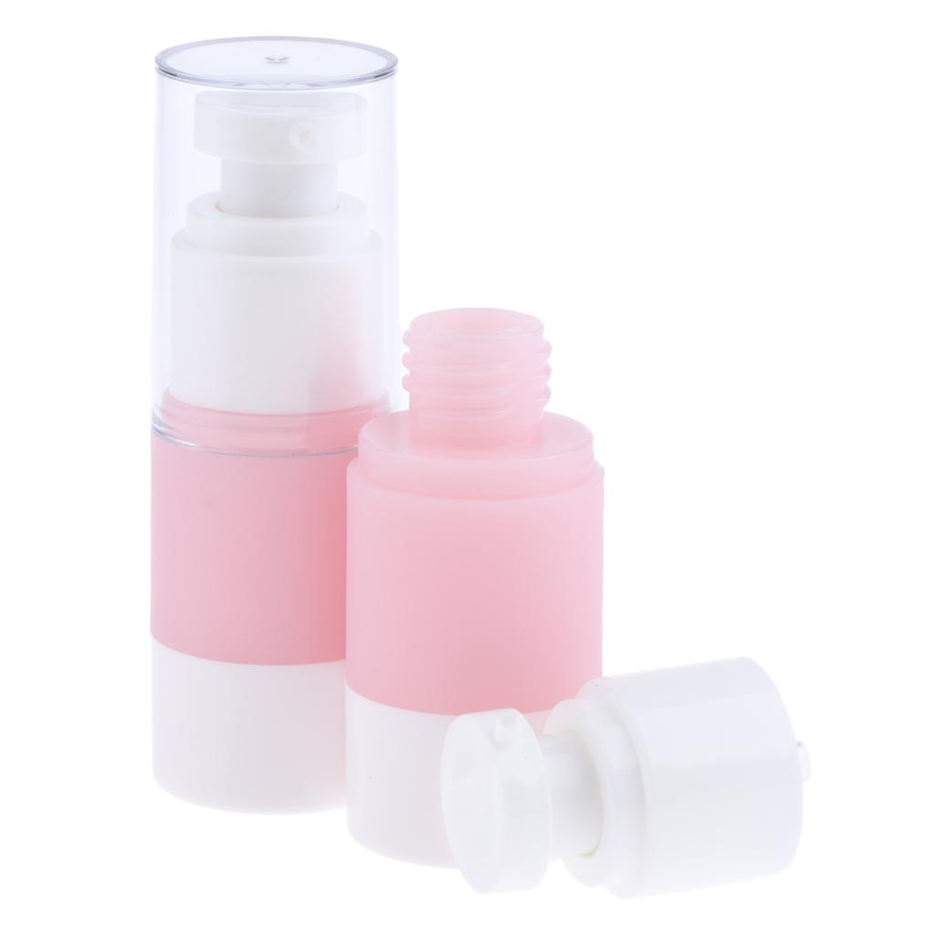 2 Cái Xách Tay Mỹ Phẩm Rỗng Trang điểm Vô Trùng Airless Pump Spray Chai