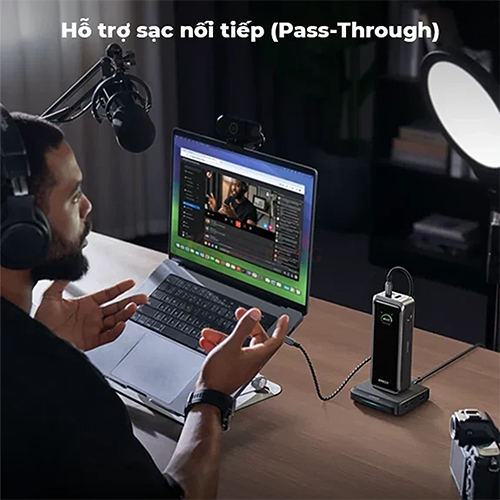 Bộ sạc nhanh Anker Prime Power Bank Ultra-Fast Charging Base 1USB 2Type-C 150W A1903 - Hàng chính hãng